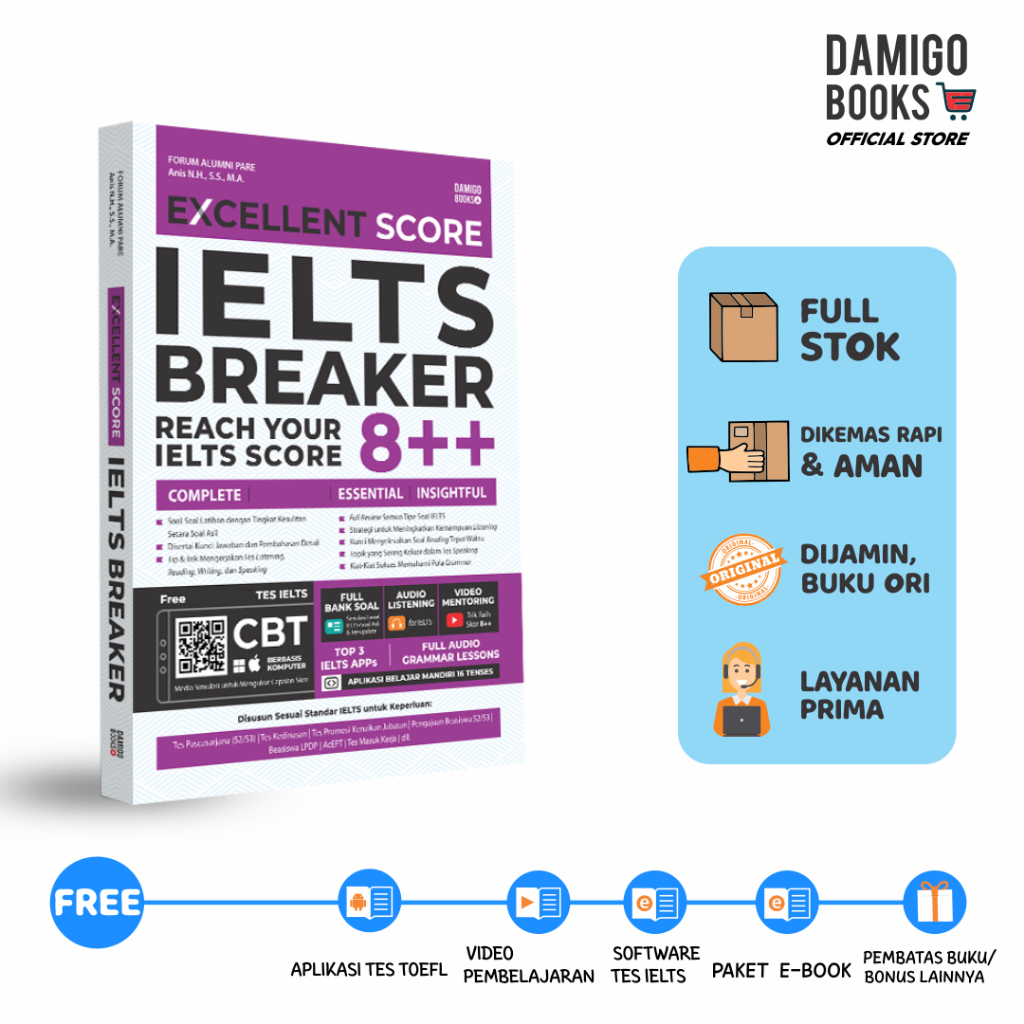 [BEST SELLER] Buku IELTS - Excellent Score IELTS Breaker Reach Your IELTS Score 8++
