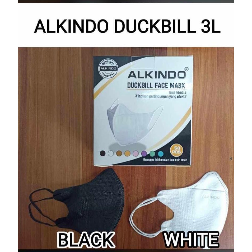 Masker Duckbill Seven 50pcs - Desain Duckbill, Tali Cantol Kuping, Sekali Pakai
