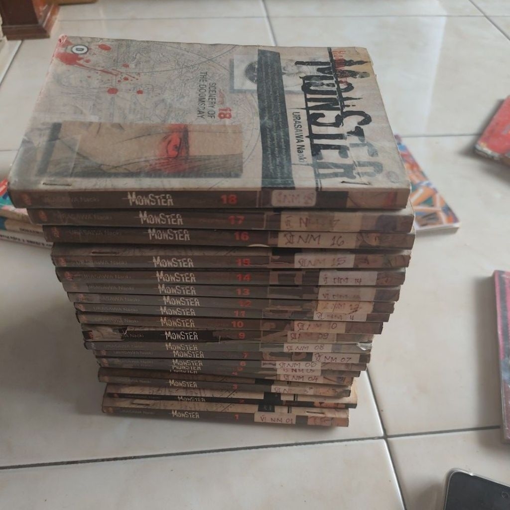 Komik Monster Fullset 1-18 tamat by urasawa Naoki original level comics set ke 2