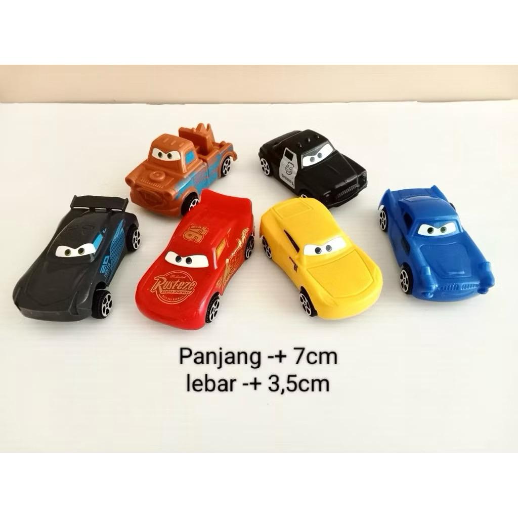 Cake topper cars / mainan mobil cars / topper kue kertas cars