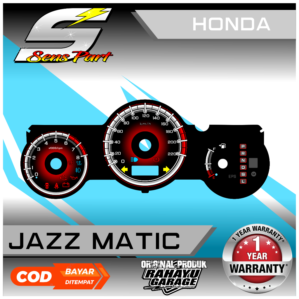 PAPAN SPEEDOMETER CUSTOM HONDA JAZZ GD3 MATIC