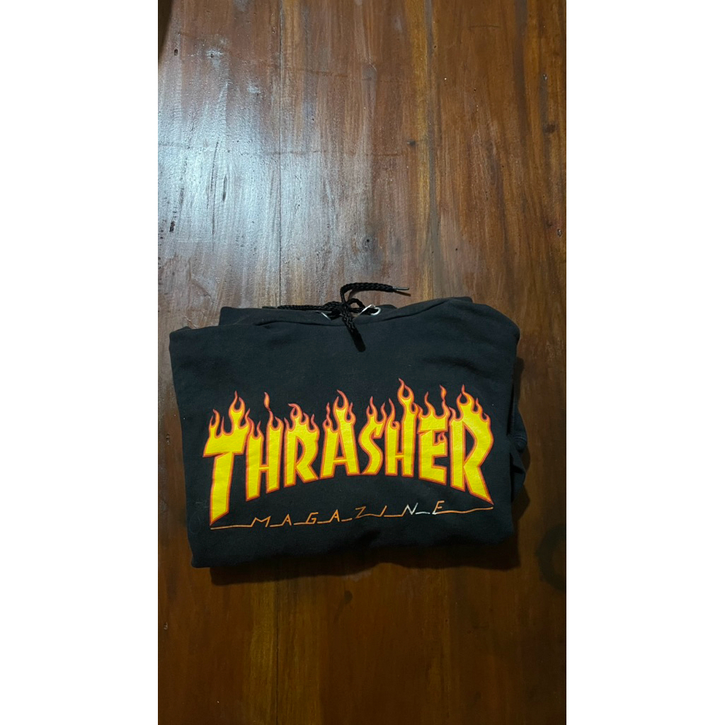HOODIE TRASHER RED FLAME SECOND