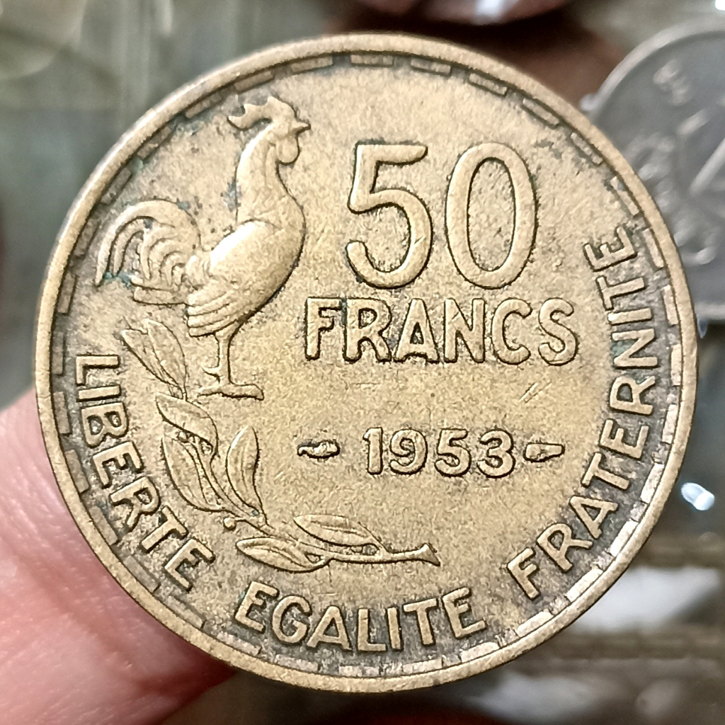 Koin Kuno France 50 Francs Tahun 1953