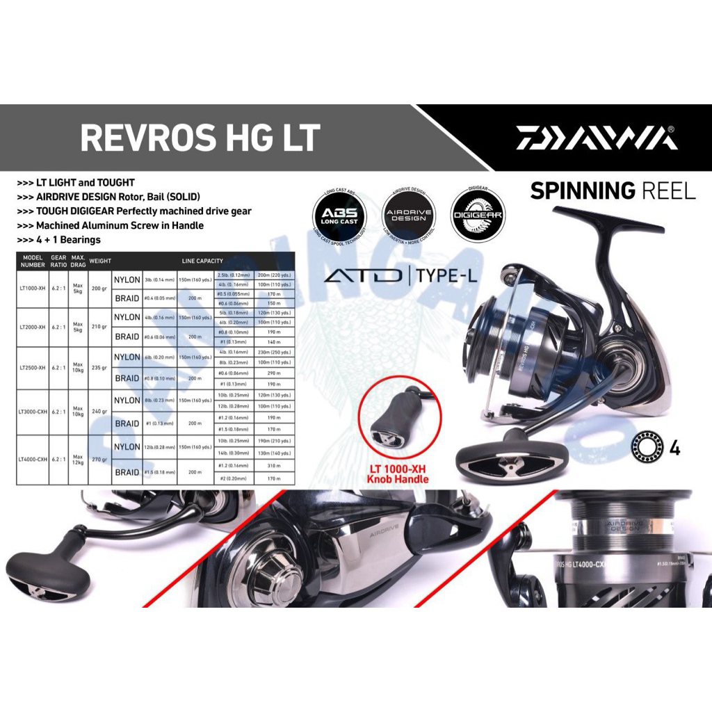 Reel Daiwa REVROS HG LT 2025 1000-4000