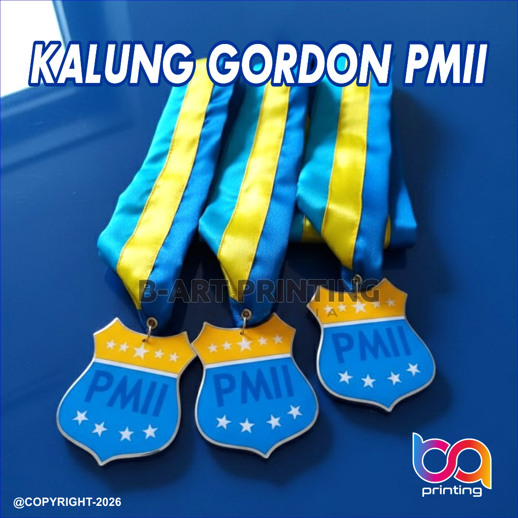GORDON PMII MEDALI PMII KALUNG PMII PERGERAKAN MAHASISWA ISLAM INDONESIA TERMURAH Gordon Kalung Meda