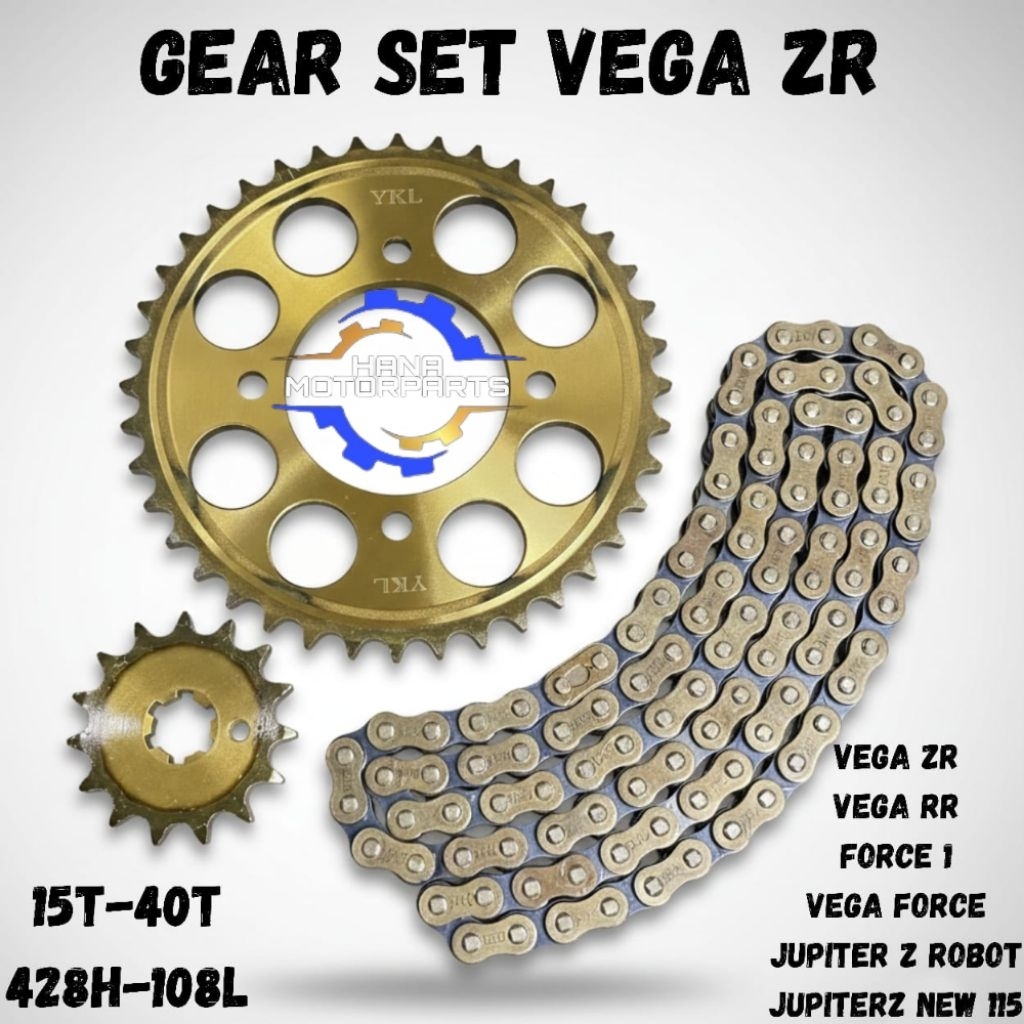 GEAR SET VEGA ZR NEW GIR PAKET VEGA RR MOTOR JUPITER Z 115 NEW ROBOT FORCE F1