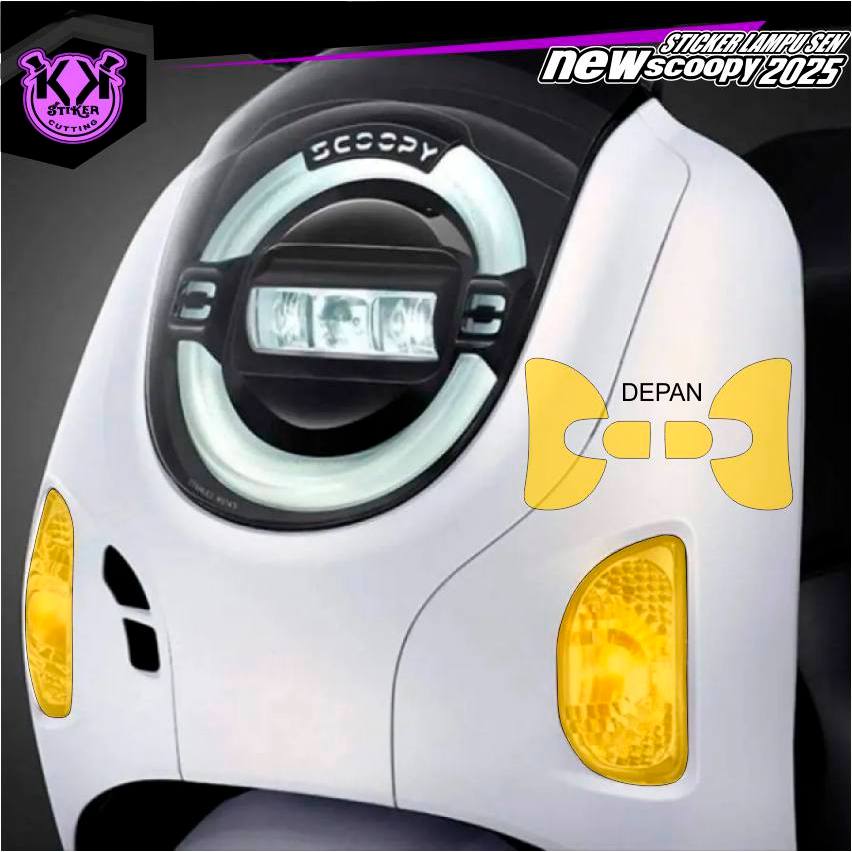 STICKER CUTTING/ANTIGORES/STIKER UNTUK LAMPU SEN DAN STOP LAMP HONDA SCOOPY 2025,2026/STIKER MOTOR