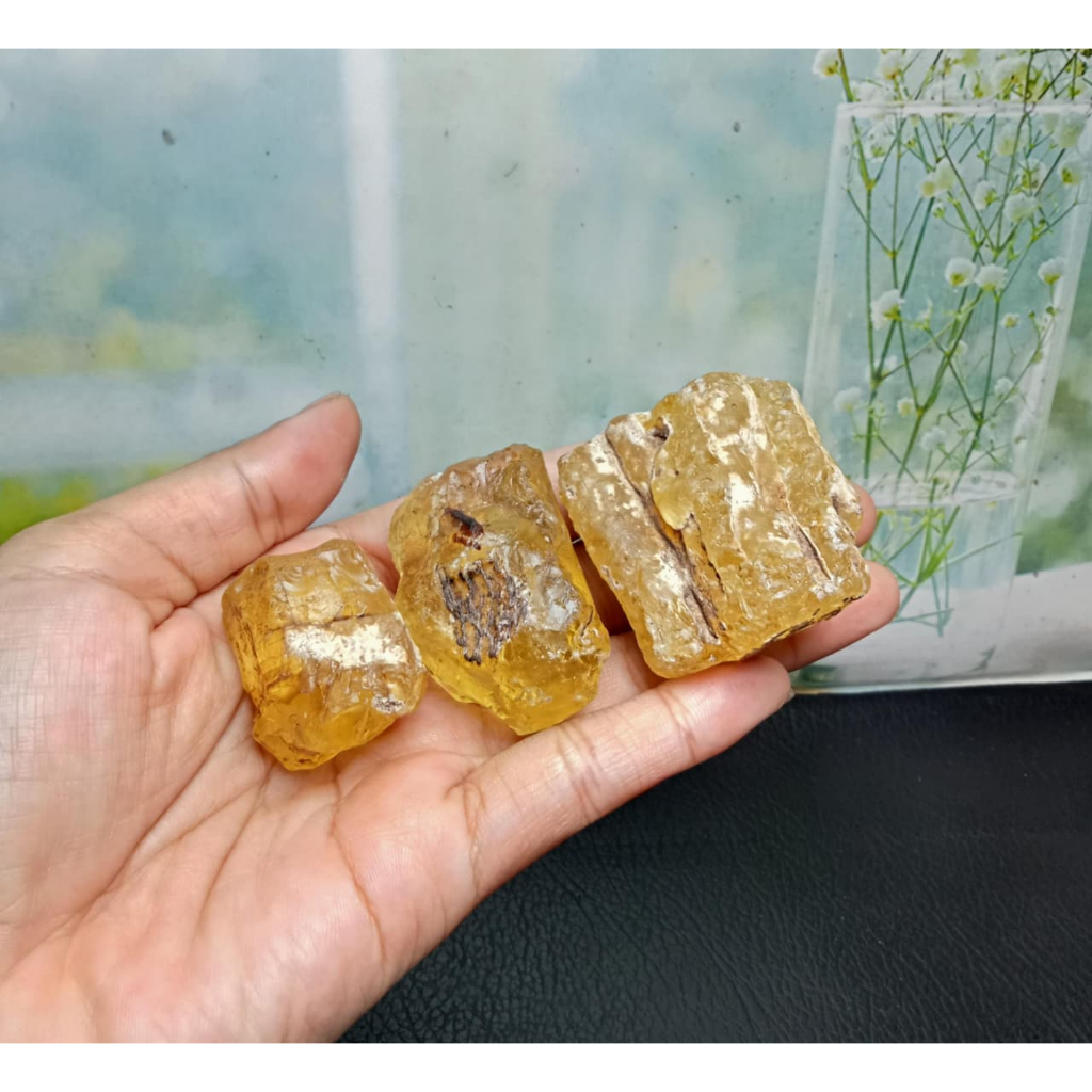 Natural Amber Kuning UV Reactive (3)