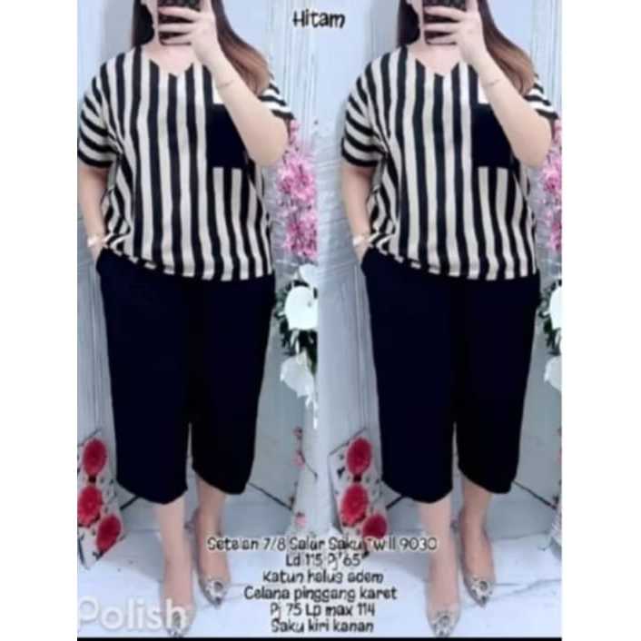 SET ANDIN SALUR KOMBINASI 7/8 SET WANITA SET TERBARU