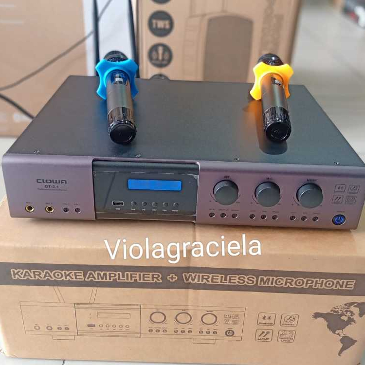 KARAOKE AMPLIFIER+WIRELESS MICROPHONE CLOWA GT-3.1 ORIGINAL