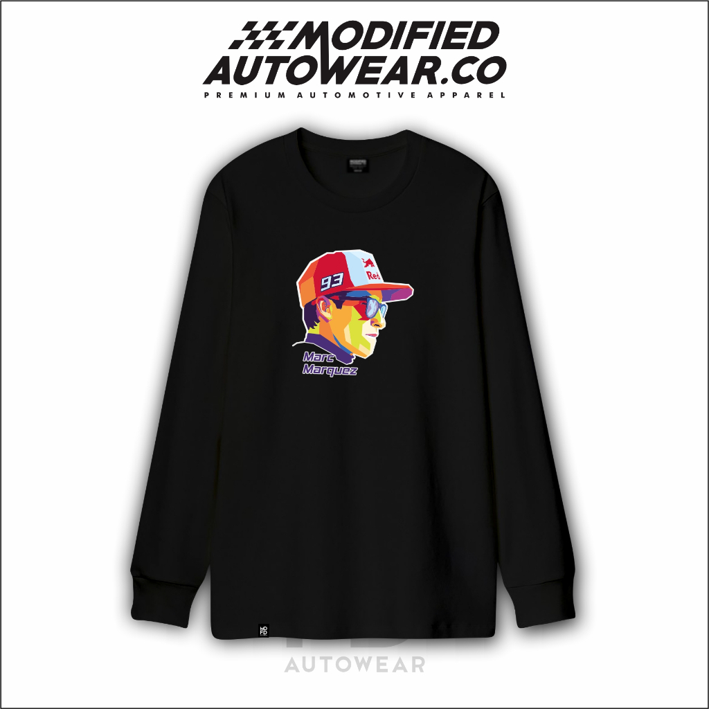 kaos motor GP Marc Marquez modified autowear premium kaos lengan panjang hoodie Marc Marquez art Fac