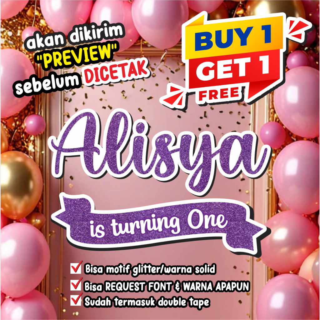 Styrofoam Tulisan Nama Dekorasi Backdrop Custom Sterofoam untuk Ultah Tedak Siten Tasyakuran Aqiqah 