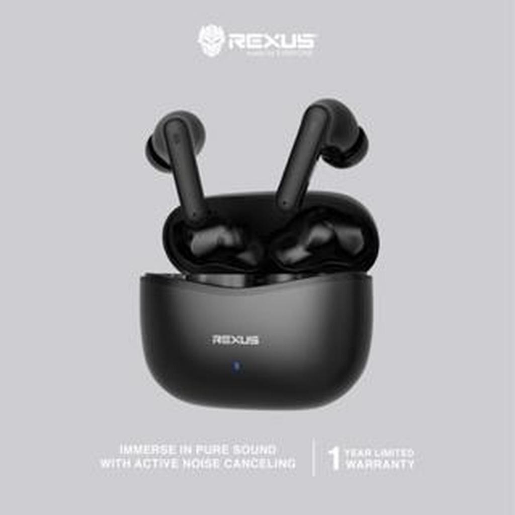 Rexus Earphone Wireless Bluetooth TWS FX5: Earbuds Bluetooth 5.3 dengan ANC & Transparency Mode