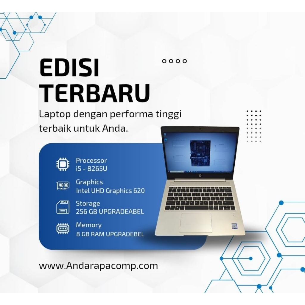 HP PROBOOK G6 I5-8265U 8GB RAM / 256GB SSD /