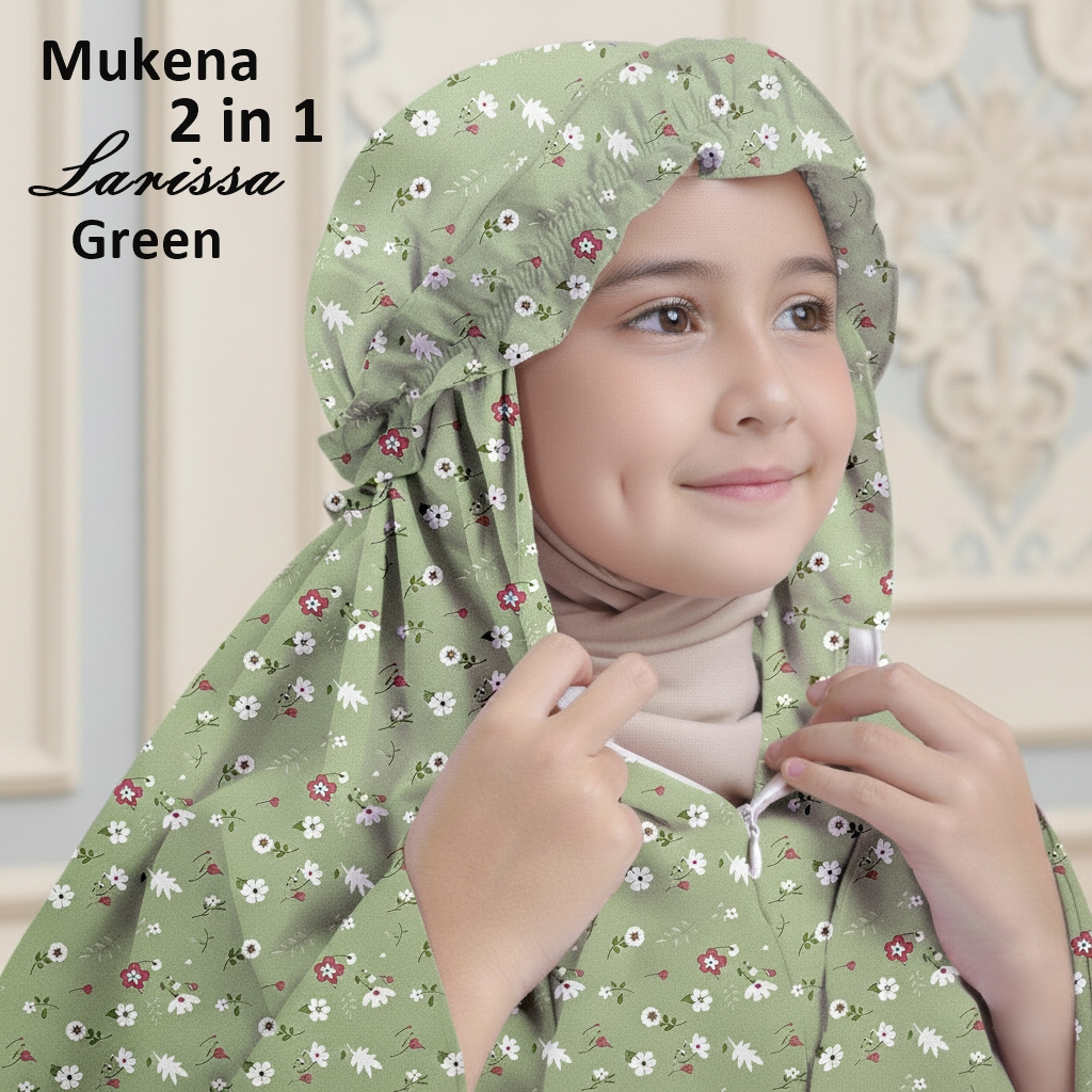 Mukena Anak 5 6 7 8 9 10 11 12 Tahun Travel Polos 2in1 SD Katun Adem Umur TK SD Model 2 in 1 Melani