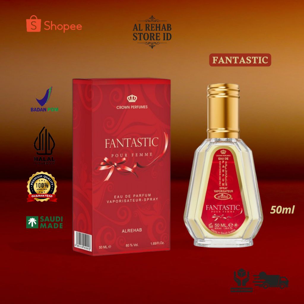 Parfum Al Rehab FANTASTIC BPOM 50ml Spray | Original Berizin BPOM