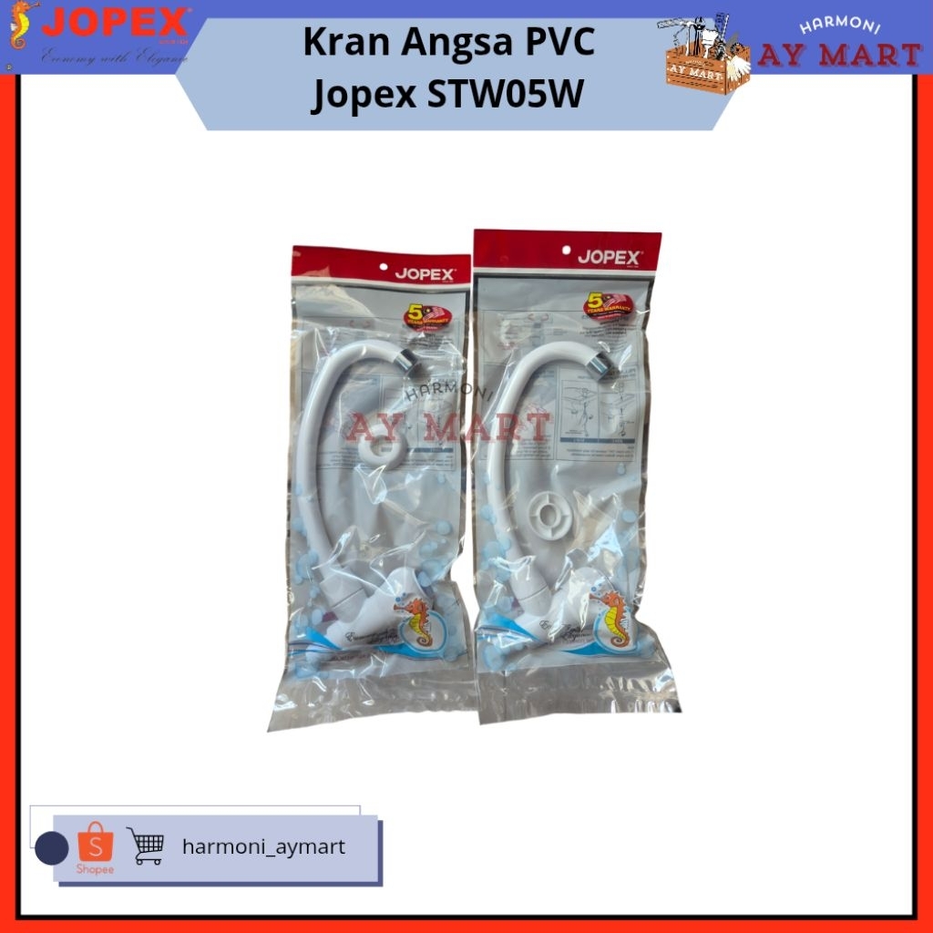 Kran Angsa PVC Jopex STW05W / Kran Bak Cuci Piring / Kran Angsa Nempel Tembok
