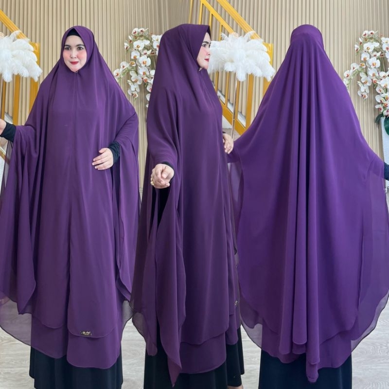 Aje Zas Collection - GERNI Hijab Syar'i Jumbo Kepala Pet Antem Bahan Ceruti BabyDoll