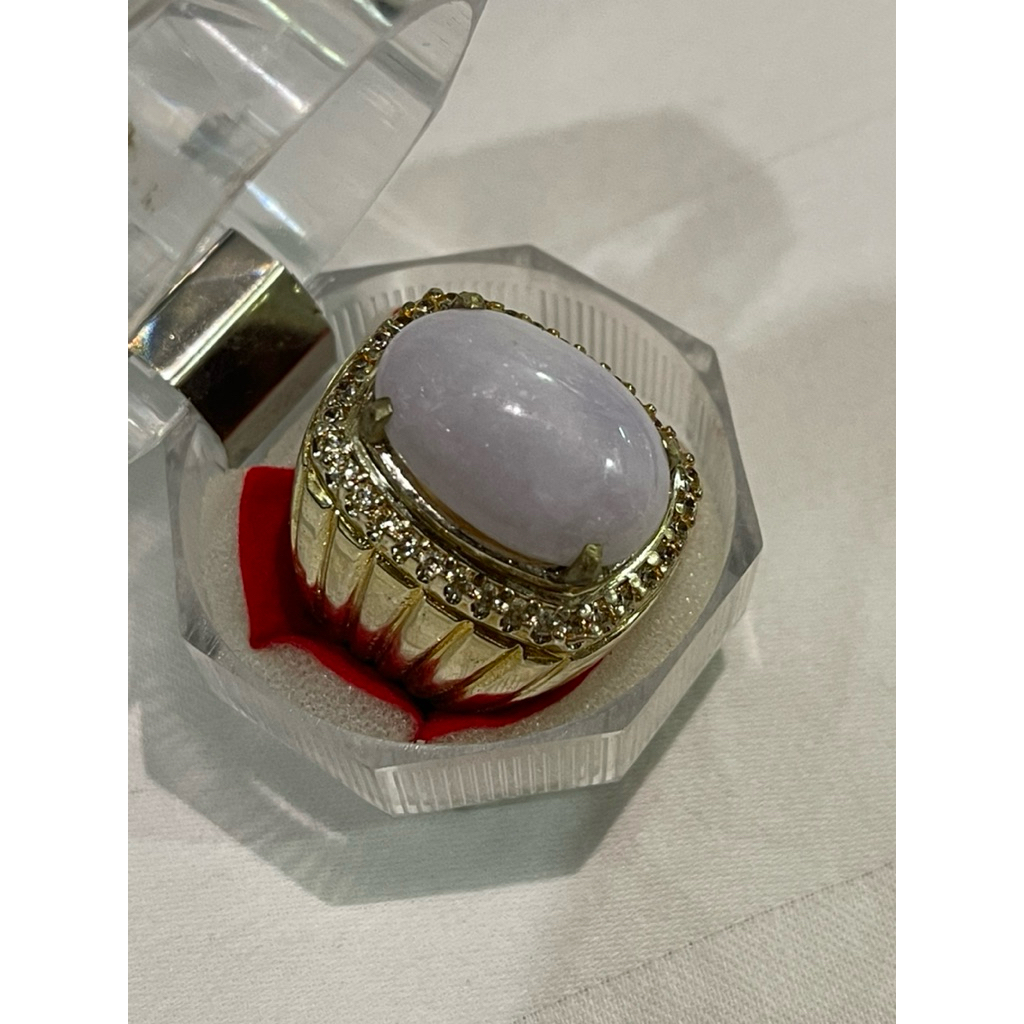 Batu Cincin Giok Burma Purple icy tipe A.