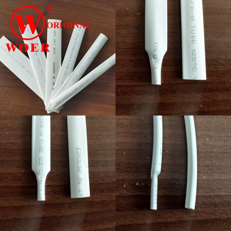 heatshrink putih besar 20mm 25mm 30mm woer heat shrink tube white solasi bakar heatsink