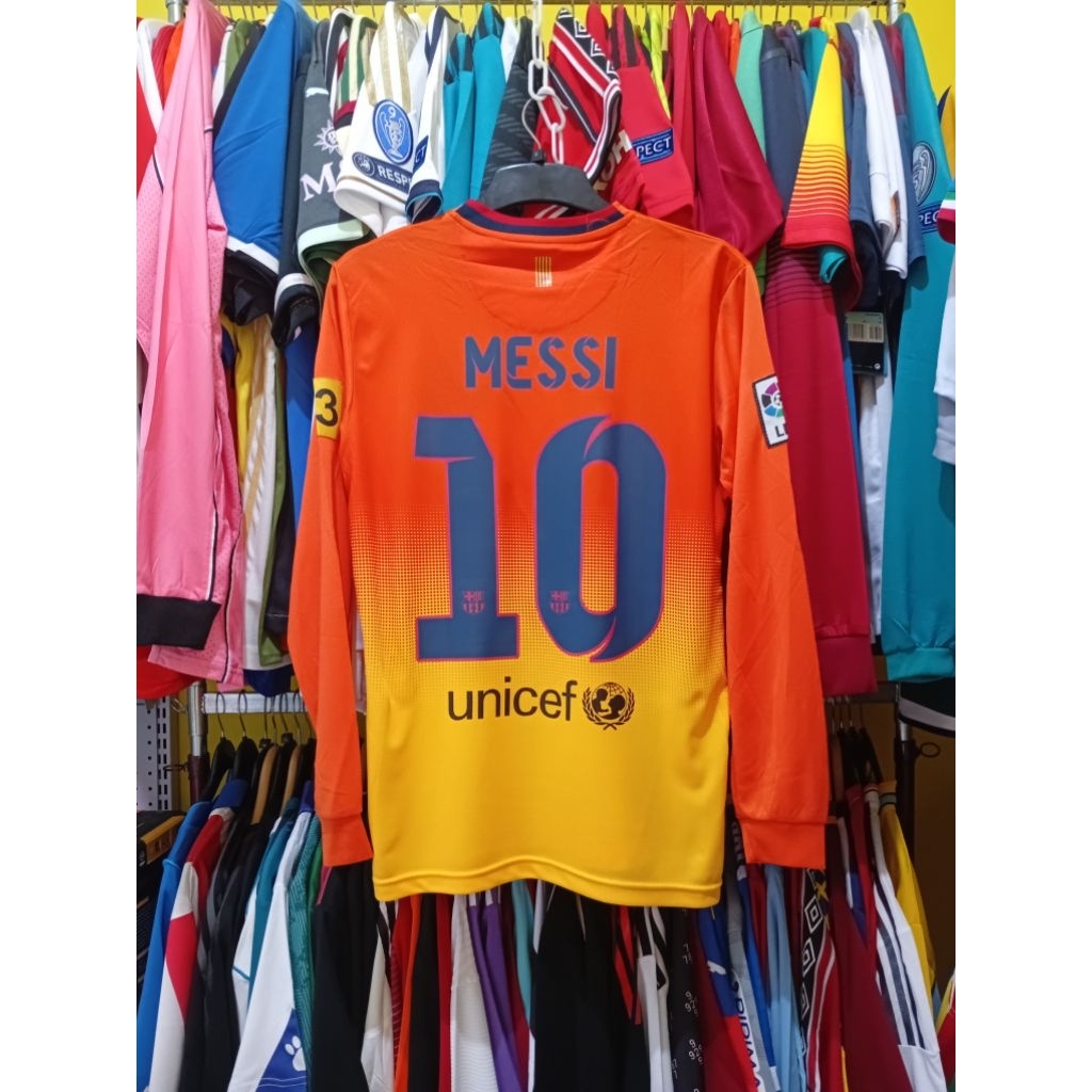 JERSEY BOLA RETRO LS GO FCB 2012 2013 AWAY MESSI 10