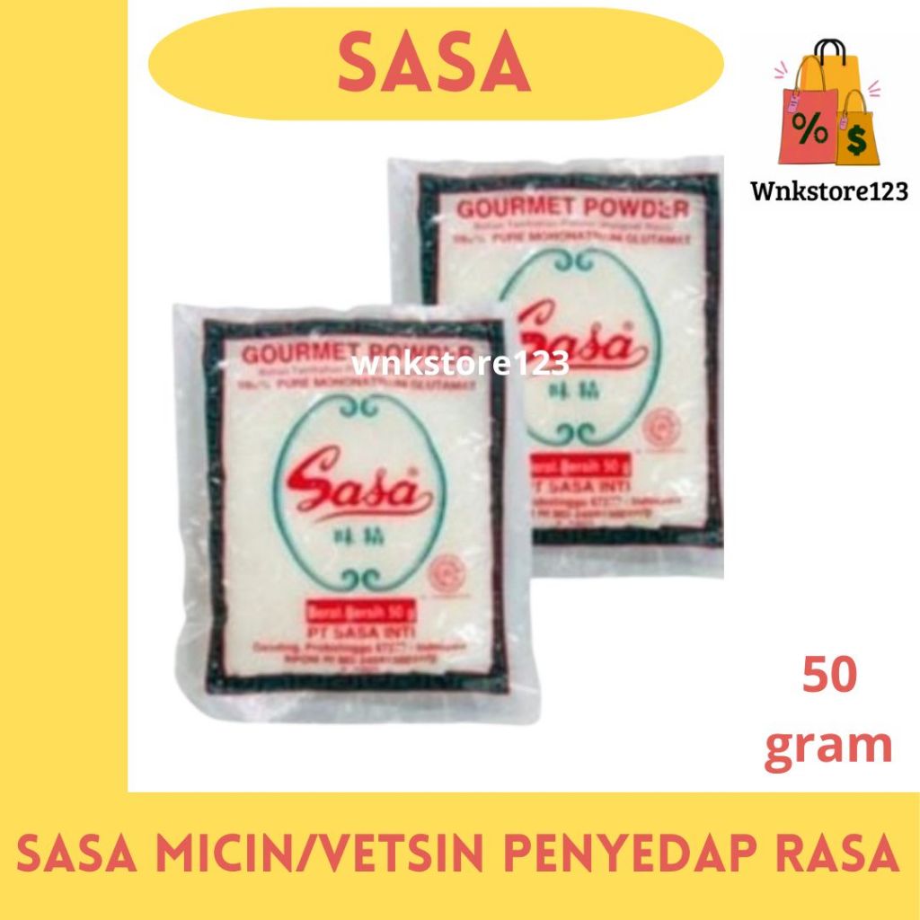 Micin vetsin sasa 50gram penyedap rasa monosodium glutamat/msg