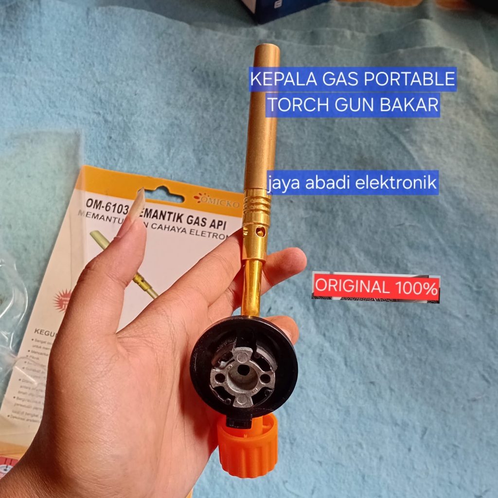 H121 Terbuat dari tembaga dan stainless steel KEPALA GAS PORTABLE ORI 100%  TORCH GUN BAKAR las loga