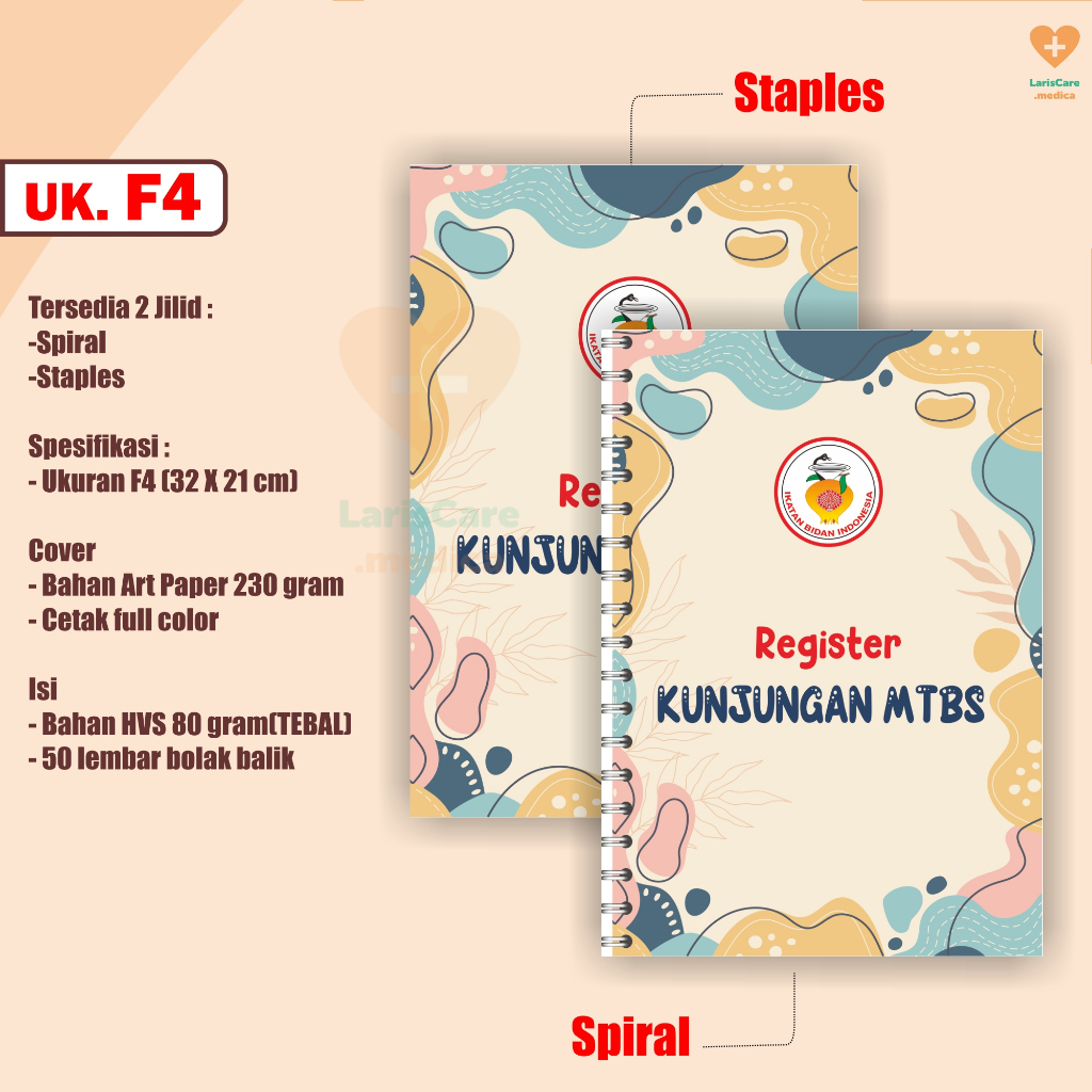 Buku Register Kunjungan MTBS, Buku Dokter, Buku Bidan F4
