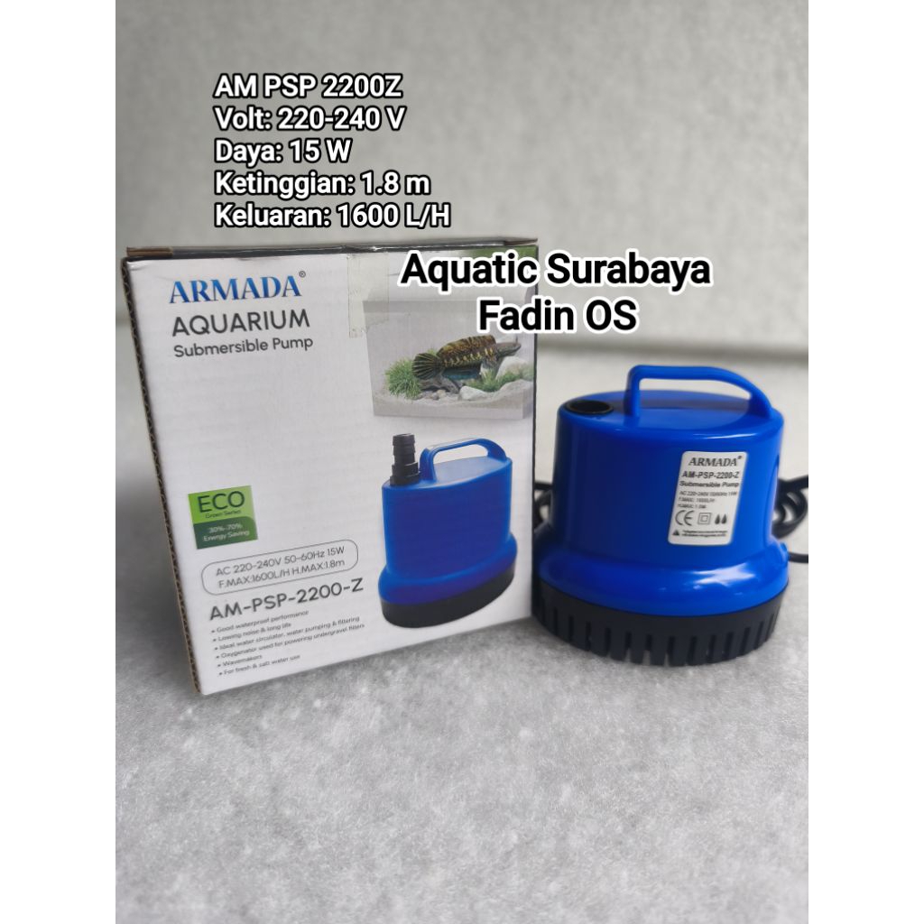 Armada PSP 2200  Pompa Celup Air Aquarium  Pompa Kuras Aquarium Output 1600 L/H
