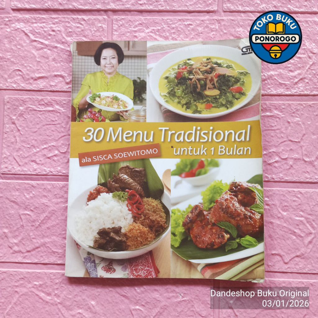 (BEKAS) 30 Menu Tradisional untuk 1 Bulan ala Sisca Soewitomo - Buku Resep Makanan  Preloved Origina