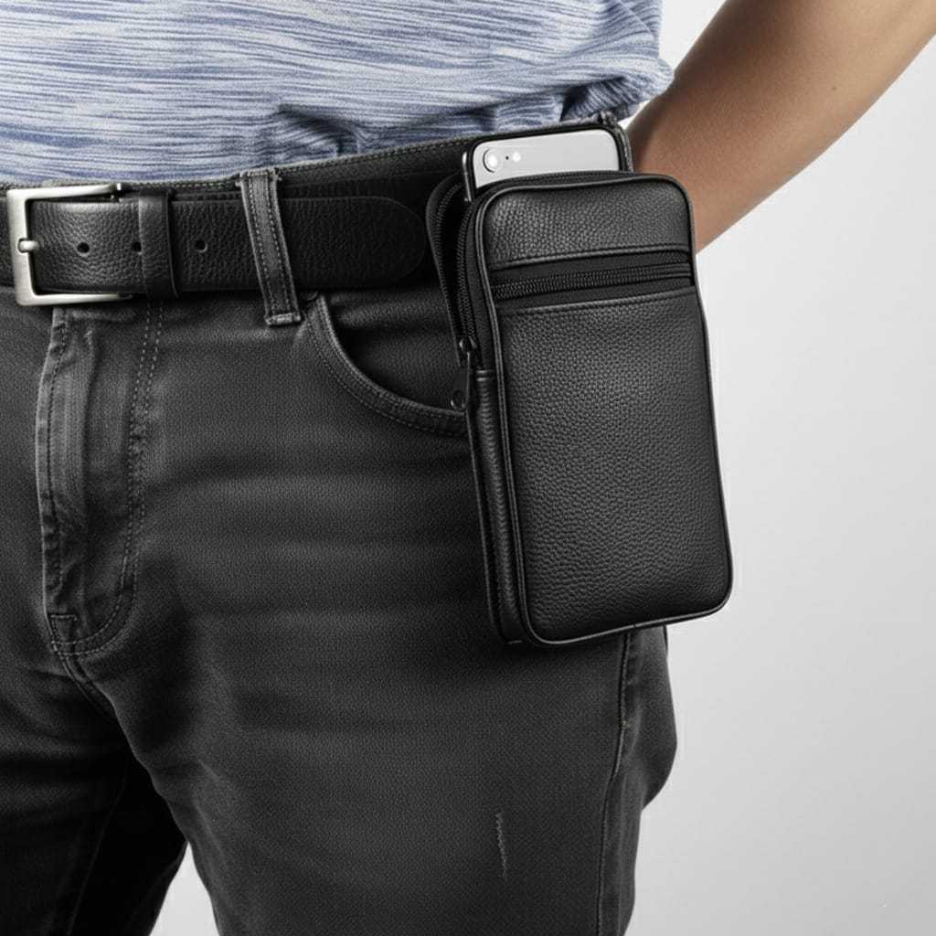 Tas hp sarung hp kulit asli tas hp sabuk kulit sapi asli