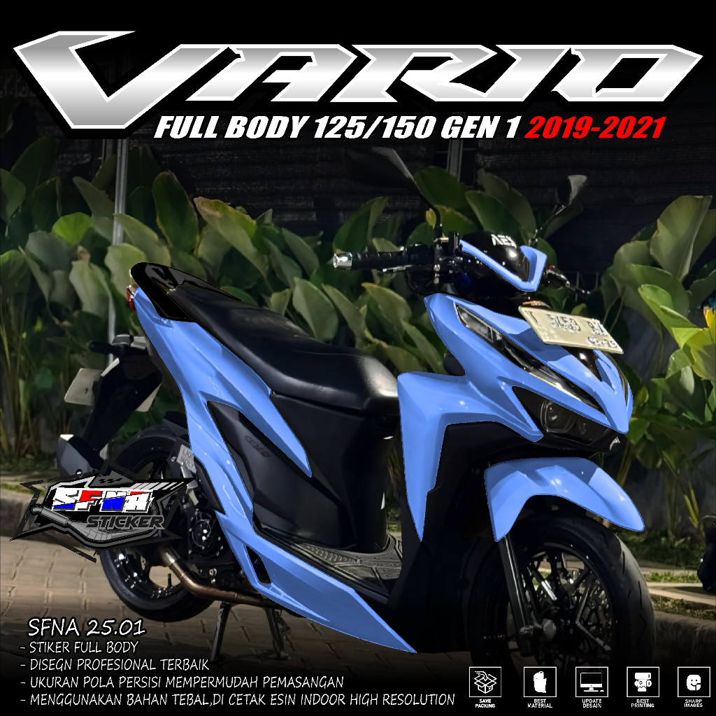 Decal Sticker Vario 125/150 New Full Body 2019 2020 2021 Variasi Warna Candy Polos SFNA 24.01