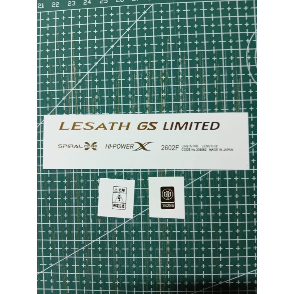 water slide decal untuk Joran pancing Lesath GS limited Shimano