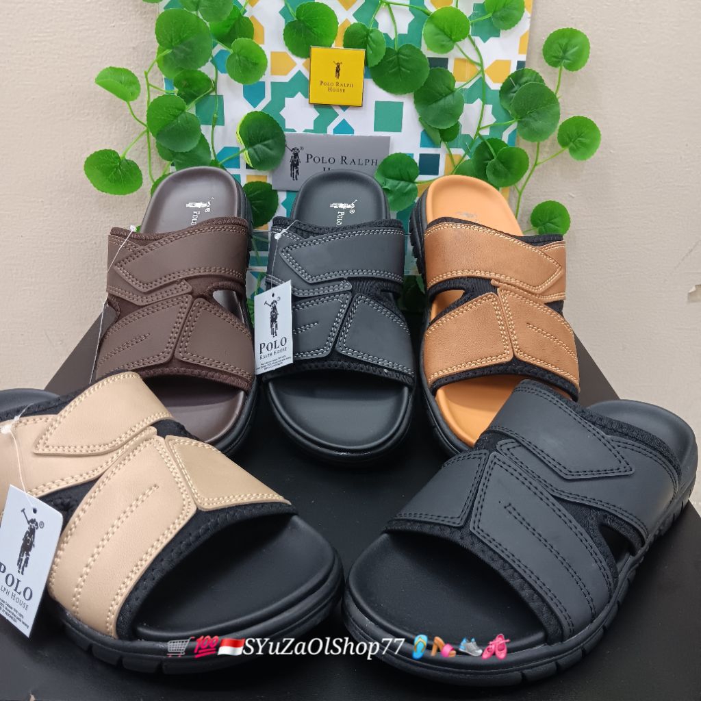 [Bisa COD/100% Original/Art KITARO 01] Sandal Pria POLO RALPH HOUSE/Sandal Casual Pria/Sandal Slide/