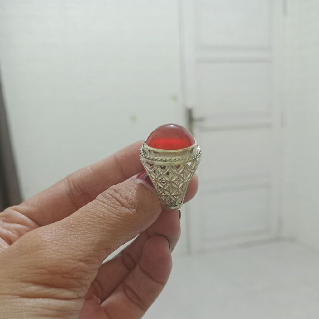 CINCIN BATU AKIK RED RAFLESIA BENGKULU