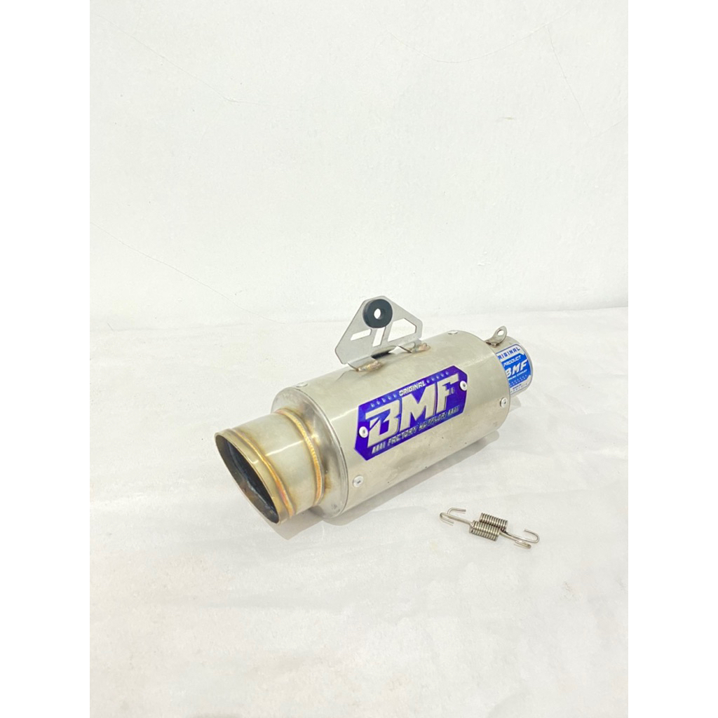 KNALPOT SILENCER BMF RACING TYPE PRODEK PANJANG 15cm DIAMETE INLET 50mm