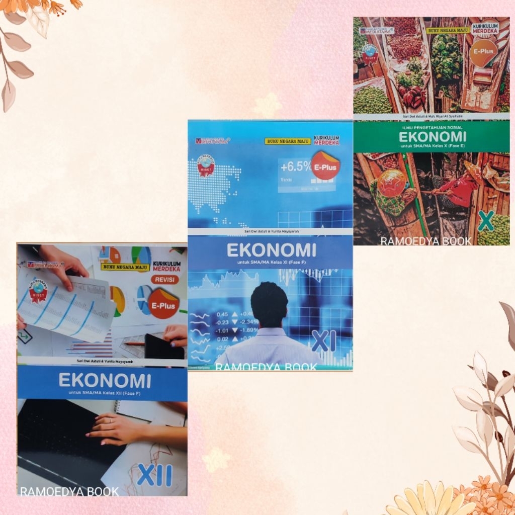 Buku Original E-Plus Ekonomi SMA kelas 10,11,12 Kurikulum Merdeka MEDIATAMA