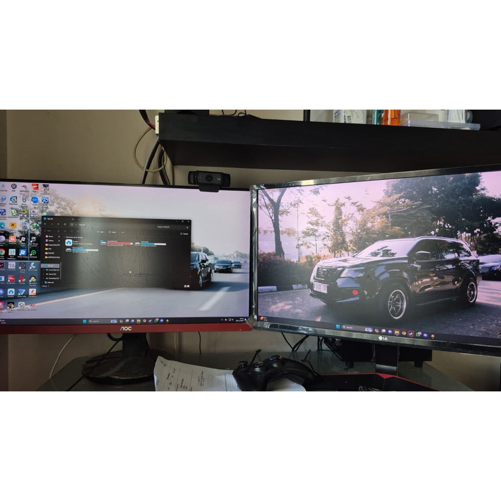 PC GAMING LENGKAP FULLSET RYZEN 5 3600x + 5600XT PLUS MONITOR GAMING 2PCS MURAHH