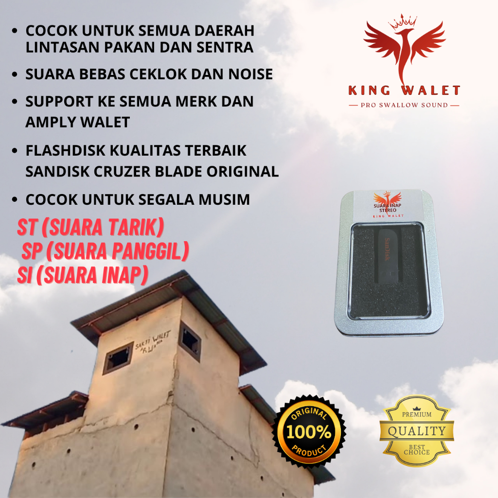 King Walet Suara Tarik Panggil Inap Original MP3 Audio Jernih Penarik Koloni Berkualitas Tinggi