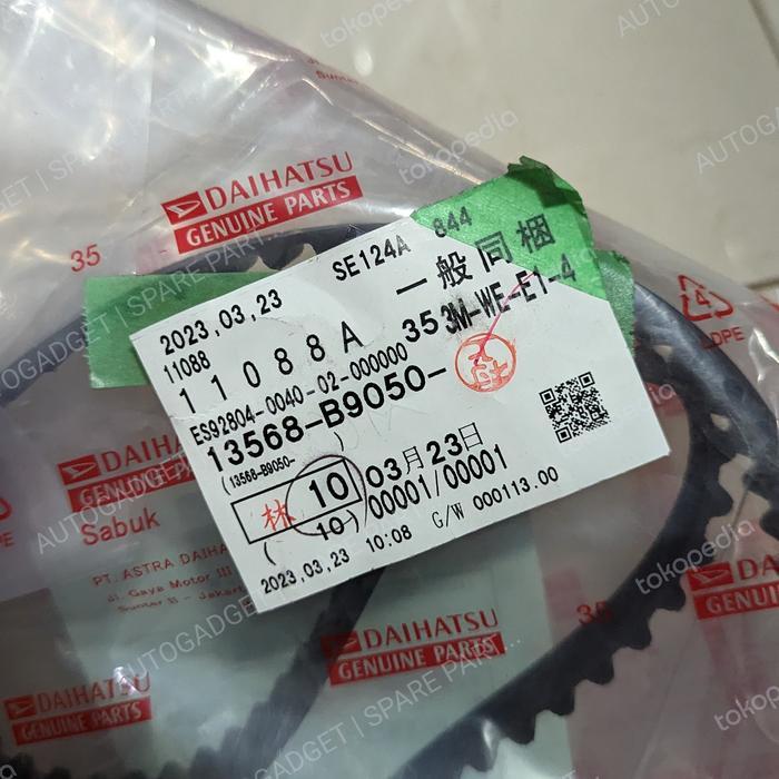 TIMING BELT DAIHATSU TARUNA FEROZA ORIGINAL JEPANG