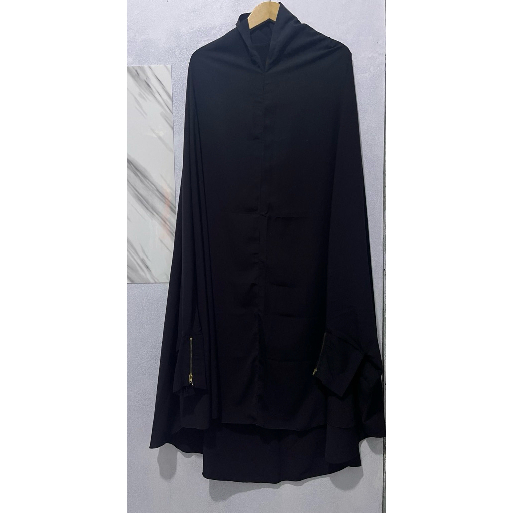 PRELOVED Khimar Semi French | Khimar Berlengan Zipper YKK