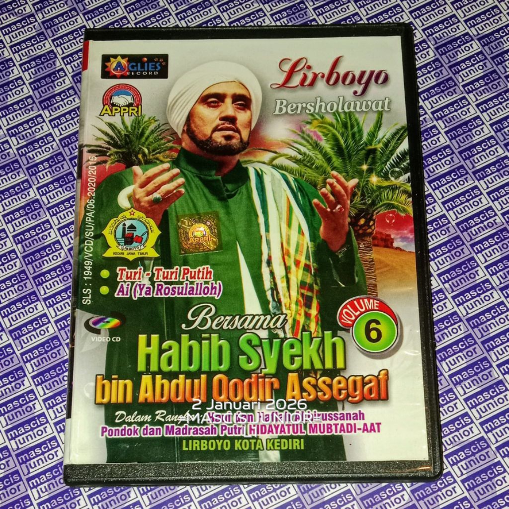 VCD Lirboyo Bersholawat Bersama Habib Syekh  bin Abdul Qodir Assegaf V CD ORIGINAL