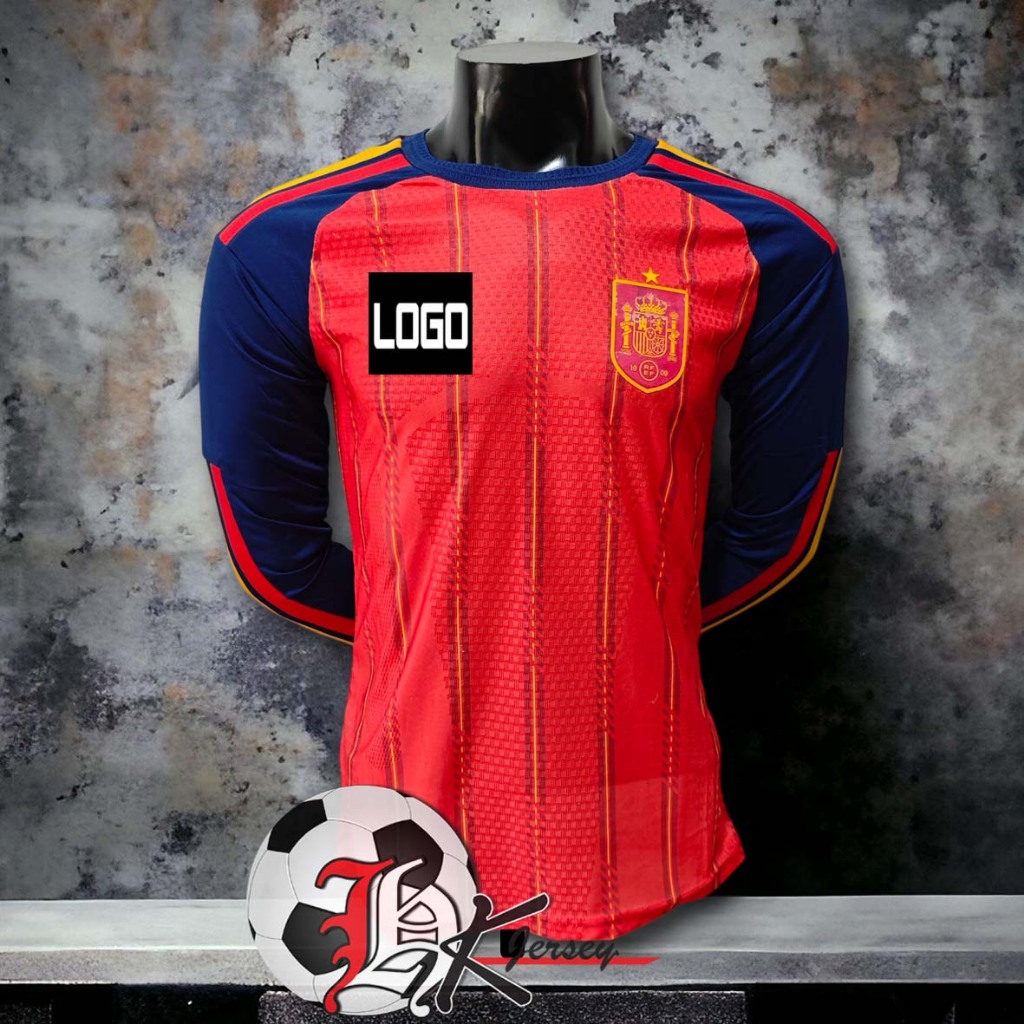 JERSEY BOLA SPANYOL HOME LONGSLEEVE PLAYER ISSUE WC 2026