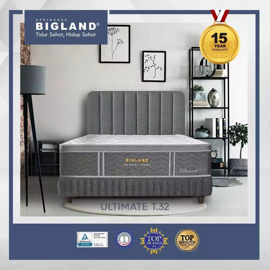 Kasur/Springbed/Matras/Ranjang/Springbed Modern/Set Springbed/Springbed Mewah/BIGLAND Ultimate Tebal