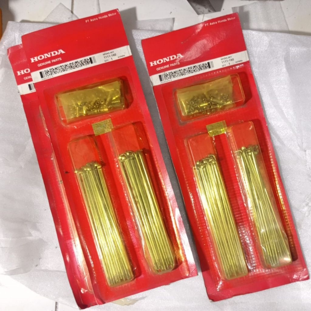 1111-160 Ruji Jari Jari Spoke Set belakang Motor Honda Supra Karisma Revo Supra Fit x original ahm