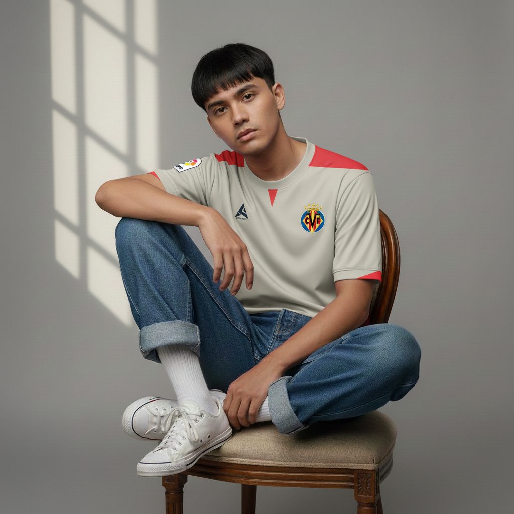 ATHLETIC SPORTWEAR - Jersey Vintage Bola Fantasy Villareal 2023-2024 Fullprinting Casual - Atasan