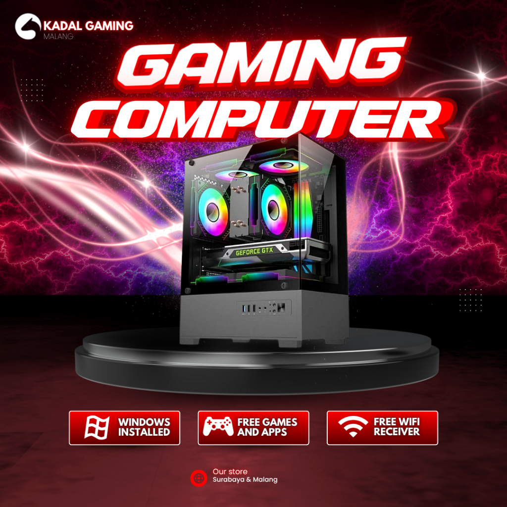 PC GAMING POINTBLANK INTEL CORE I5 12400F RTX 3060 12GB RAM 16GB DDR4 SSD 1TB