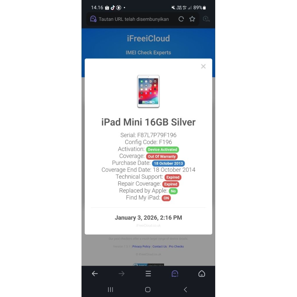 IPAD MINI 1 LOCK ICLOUD