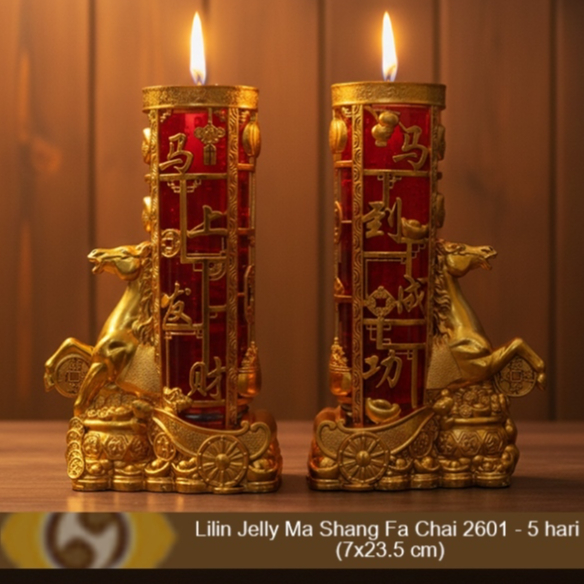 Lilin Sembahyang / Lilin Imlek / Lilin Jelly Ma Shang Fa Chai 2601 - 5 hari (7x23.5 cm)