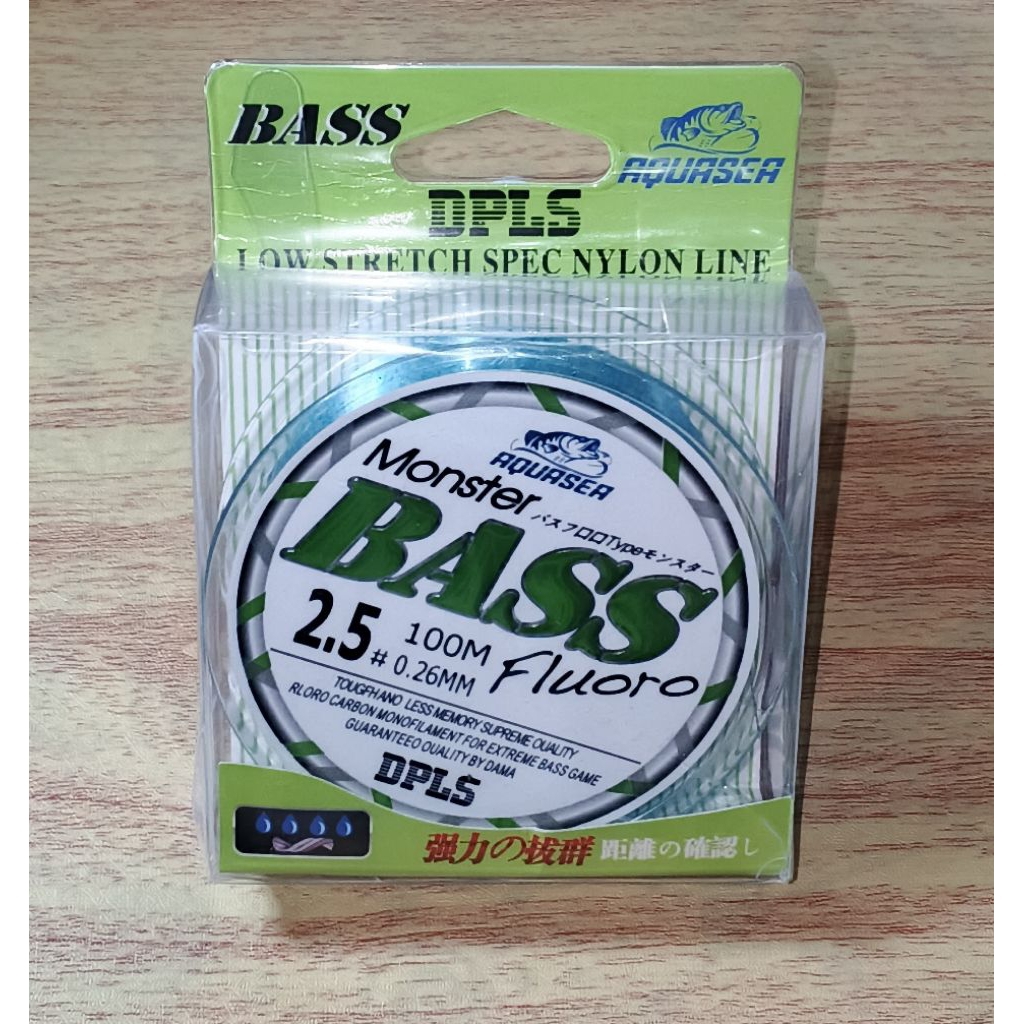Senar Pancing AQUASEA Bass Monster - Ukuran 0,26 100 meter Warna Biru & Hijau